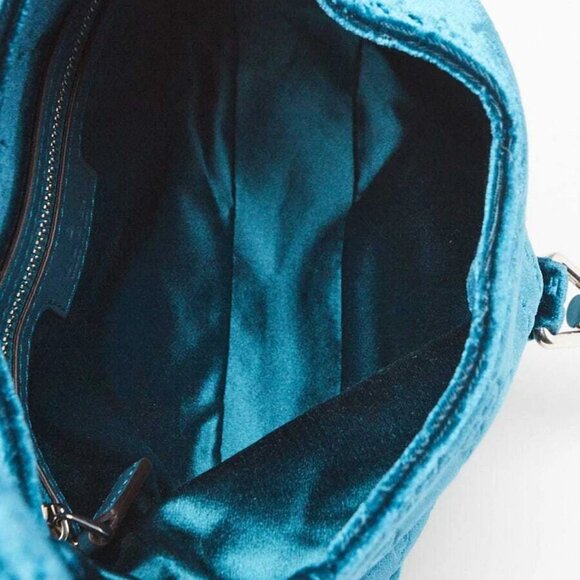 Gucci Teal Velvet GG Jackie 1961 Small Crossbody Bag - Picture 8 of 10